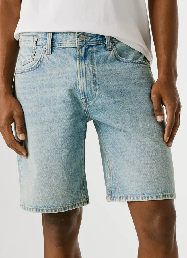 Loose Fit Denim Shorts Loose Fit Denim Shorts