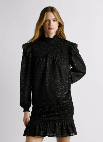 Metallic Details Fluid Blouse