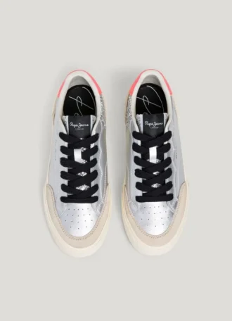 Metallic Trainers with Glitter Details