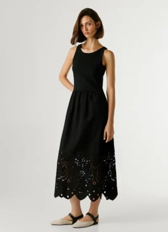 Openwork Detail Maxi Dress