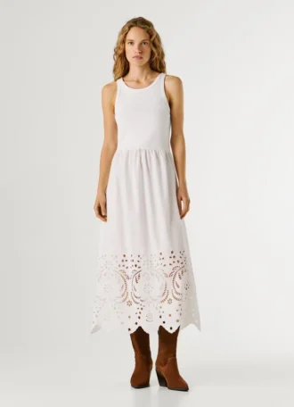 Openwork Detail Maxi Dress