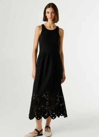 Openwork Detail Maxi Dress