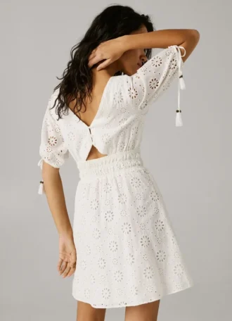 Openwork Detail Mini Dress