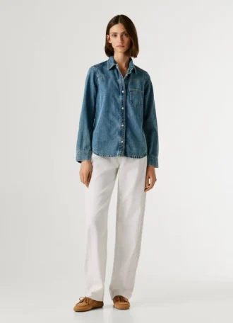 Oversized Fit Denim Shirt