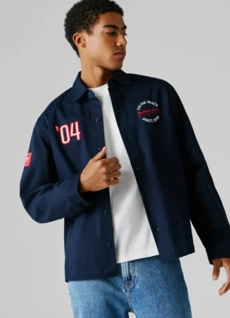 Oversized Fit Twill Overshirt