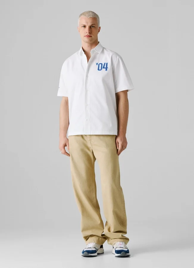 Oversized Fit Twill Shirt Oversized Fit Twill Shirt