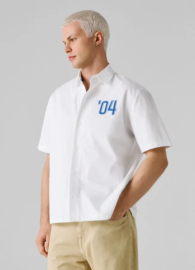 Oversized Fit Twill Shirt Oversized Fit Twill Shirt