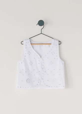 Padded Waistcoat with Openwork Details