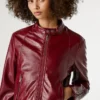 Patent Leather Biker Jacket