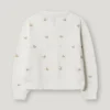 Pointelle Cardigan with Embroidered Flowers