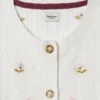 Pointelle Cardigan with Embroidered Flowers