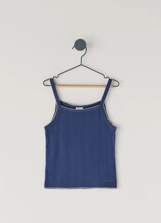 Pointelle Strappy Top