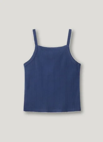 Pointelle Strappy Top