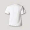 Pointelle T-Shirt with Embroidered Logo
