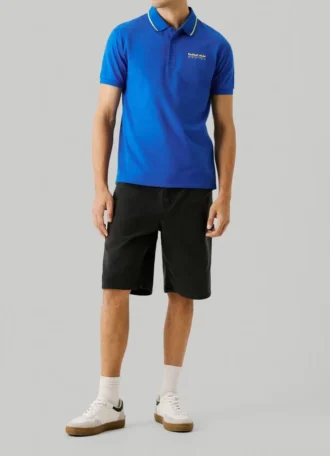 Printed Logo Pique Polo Shirt