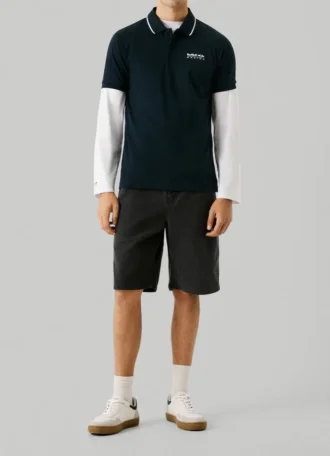 Printed Logo Pique Polo Shirt