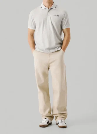 Printed Logo Pique Polo Shirt