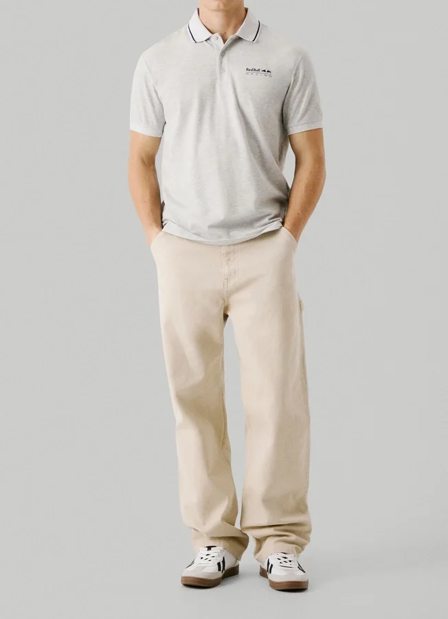 Printed Logo Pique Polo Shirt Printed Logo Pique Polo Shirt