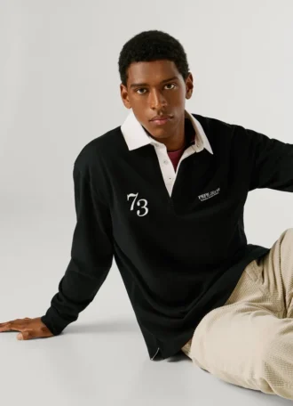 Printed Logo Rugby Polo