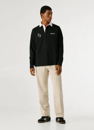 Printed Logo Rugby Polo