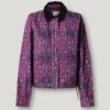 Printed Shirt Collar Jacket
