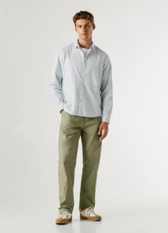 Regular Fit Checked Poplin Shirt