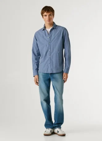 Regular Fit Checked Poplin Shirt