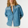 Regular Fit Denim Blouse