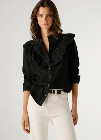 Regular Fit Denim Blouse