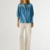 Regular Fit Denim Blouse