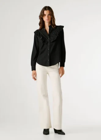 Regular Fit Denim Blouse