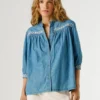 Regular Fit Denim Blouse