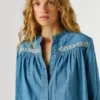 Regular Fit Denim Blouse
