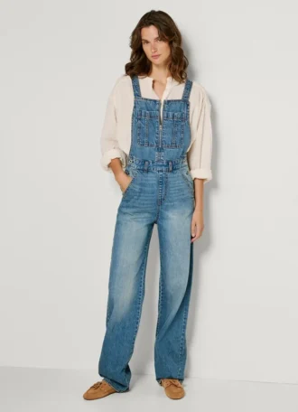 Regular Fit Denim Maxi Dungarees