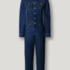 Regular Fit Denim Maxi Jumpsuit