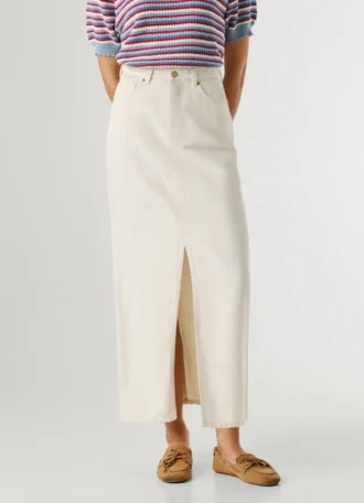 Regular Fit Denim Maxi Skirt