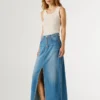 Regular Fit Denim Maxi Skirt