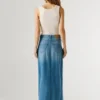 Regular Fit Denim Maxi Skirt