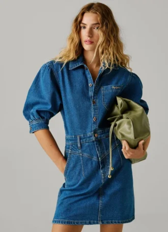 Regular Fit Denim Mini Dress