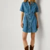 Regular Fit Denim Mini Dress