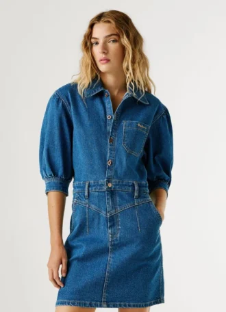 Regular Fit Denim Mini Dress
