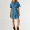 Regular Fit Denim Mini Dress