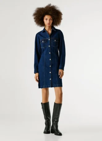 Regular Fit Denim Mini Dress