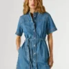 Regular Fit Denim Mini Dress