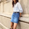 Regular Fit Denim Mini Skirt