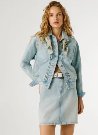 Regular Fit Denim Mini Skirt