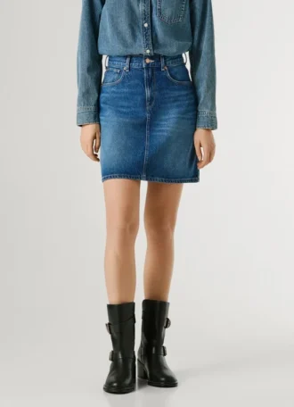 Regular Fit Denim Mini Skirt