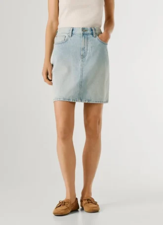 Regular Fit Denim Mini Skirt