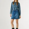 Regular Fit Denim Mini Skirt