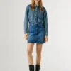 Regular Fit Denim Mini Skirt